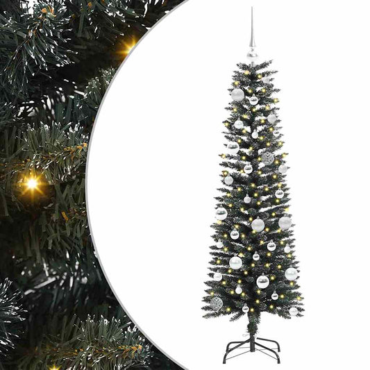 Künstlicher Weihnachtsbaum mit 150 LEDs mit Ständer Grün 150 cm