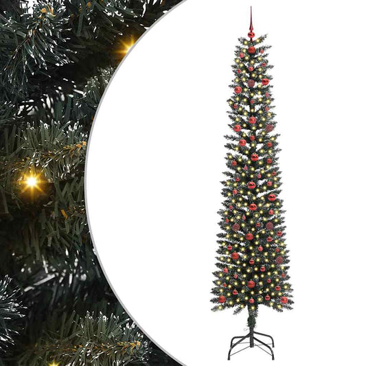 Künstlicher Weihnachtsbaum mit 300 LEDs mit Ständer Grün 240 cm