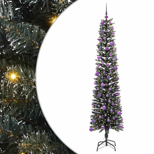 Künstlicher Weihnachtsbaum mit 300 LEDs mit Ständer Grün 240 cm