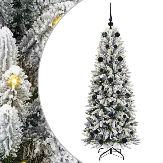 Künstlicher Weihnachtsbaum mit 150 LEDs mit Ständer Weiß 150 cm
