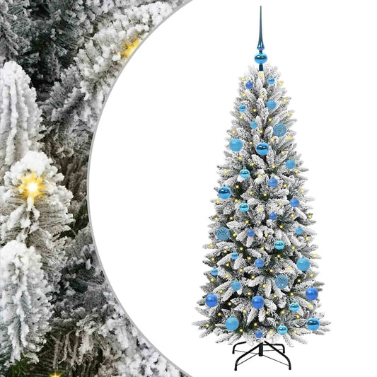 Künstlicher Weihnachtsbaum mit 150 LEDs mit Ständer Weiß 150 cm