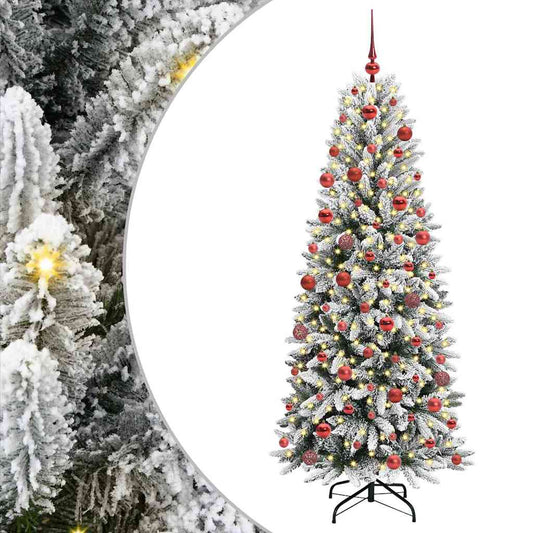Künstlicher Weihnachtsbaum mit 300 LEDs mit Ständer Weiß 180 cm