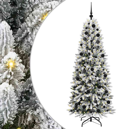 Künstlicher Weihnachtsbaum mit 300 LEDs mit Ständer Weiß 180 cm