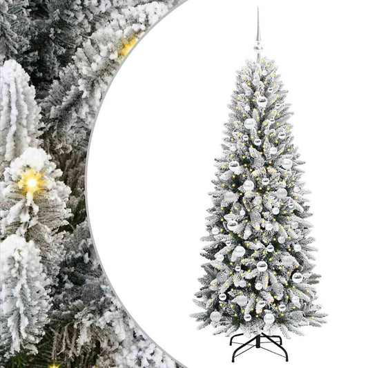 Künstlicher Weihnachtsbaum mit 300 LEDs mit Ständer Weiß 180 cm