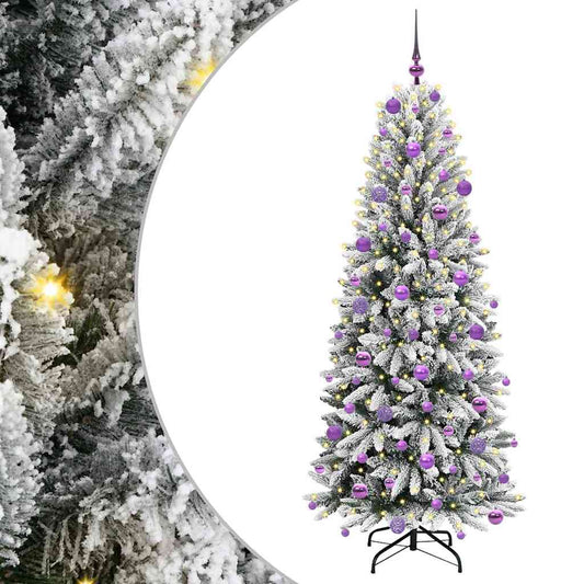 Künstlicher Weihnachtsbaum mit 300 LEDs mit Ständer Weiß 180 cm