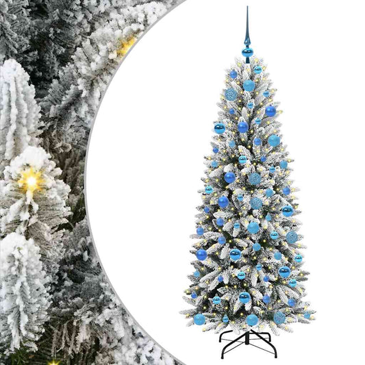 Künstlicher Weihnachtsbaum mit 300 LEDs mit Ständer Weiß 180 cm
