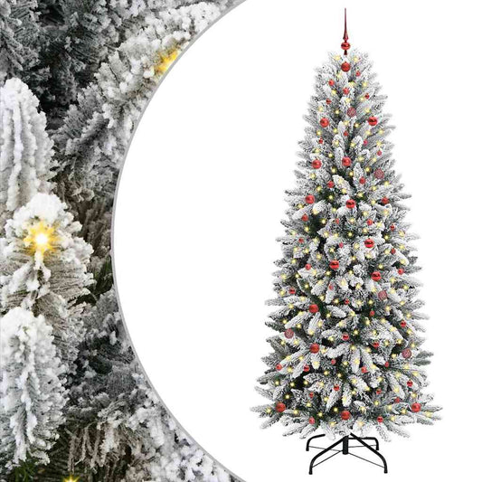 Künstlicher Weihnachtsbaum mit 300 LEDs mit Ständer Weiß 240 cm