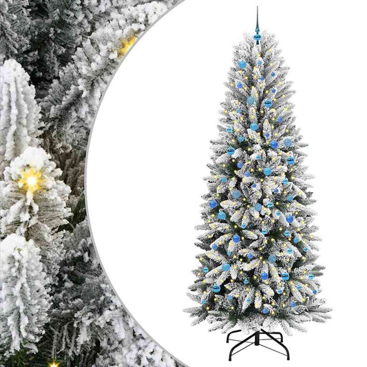 Künstlicher Weihnachtsbaum mit 300 LEDs mit Ständer Weiß 240 cm