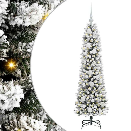 Künstlicher Weihnachtsbaum mit 150 LEDs mit Ständer Weiß 120 cm