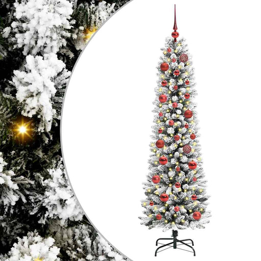 Künstlicher Weihnachtsbaum mit 150 LEDs mit Ständer Weiß 150 cm