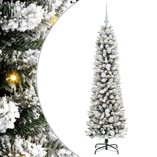 Künstlicher Weihnachtsbaum mit 150 LEDs mit Ständer Weiß 150 cm