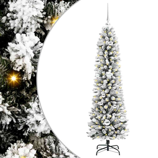 Künstlicher Weihnachtsbaum mit 150 LEDs mit Ständer Weiß 150 cm