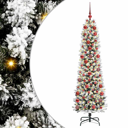 Künstlicher Weihnachtsbaum mit 300 LEDs mit Ständer Weiß 180 cm