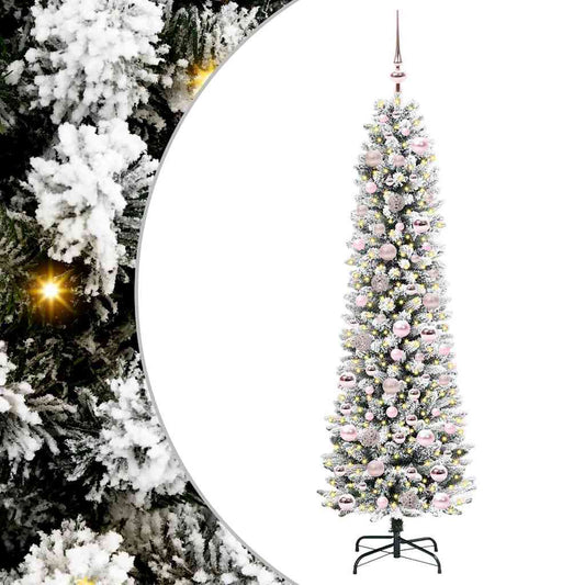 Künstlicher Weihnachtsbaum mit 300 LEDs mit Ständer Weiß 180 cm