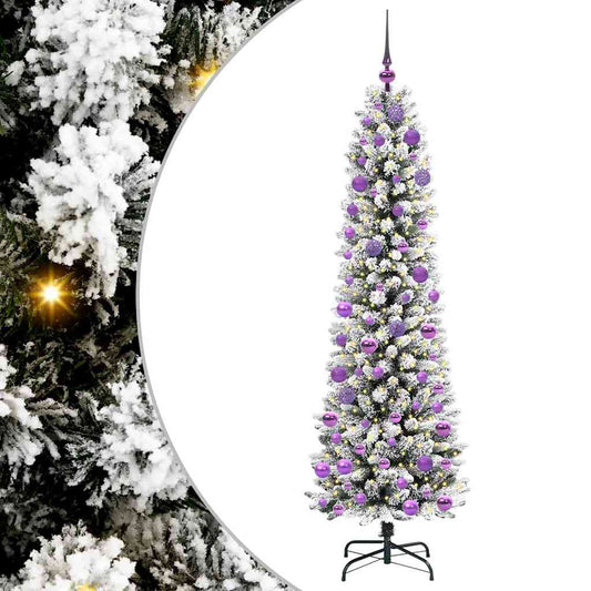 Künstlicher Weihnachtsbaum mit 300 LEDs mit Ständer Weiß 180 cm