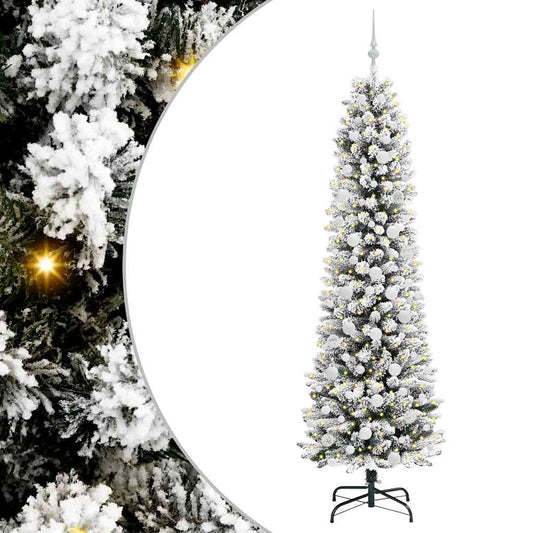 Künstlicher Weihnachtsbaum mit 300 LEDs mit Ständer Weiß 210 cm