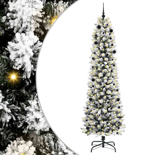 Künstlicher Weihnachtsbaum mit 300 LEDs mit Ständer Weiß 240 cm