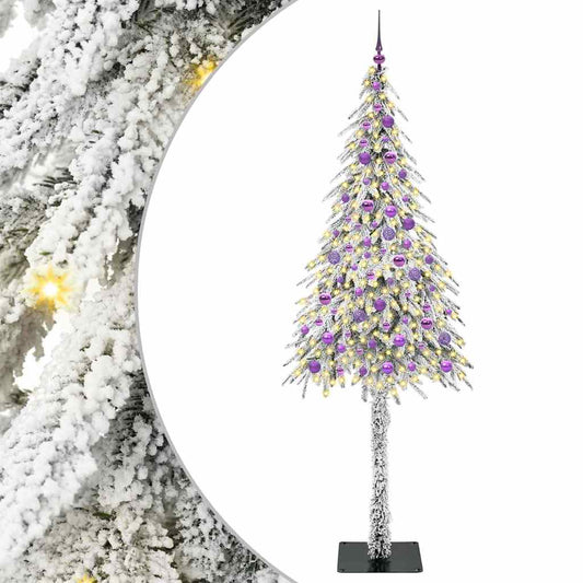 Albero di Natale con 300 LED, bianco, 210 cm, PE e acciaio