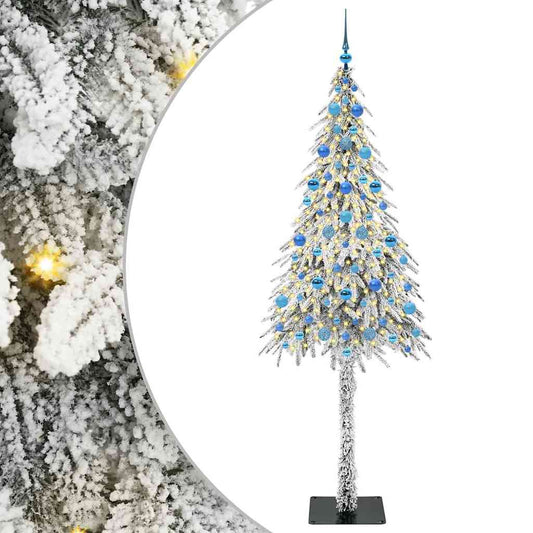 Albero di Natale con 300 LED, bianco, 210 cm, PE e acciaio