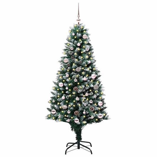 Künstlicher Weihnachtsbaum mit 150 LEDs mit Ständer Grün 150 cm