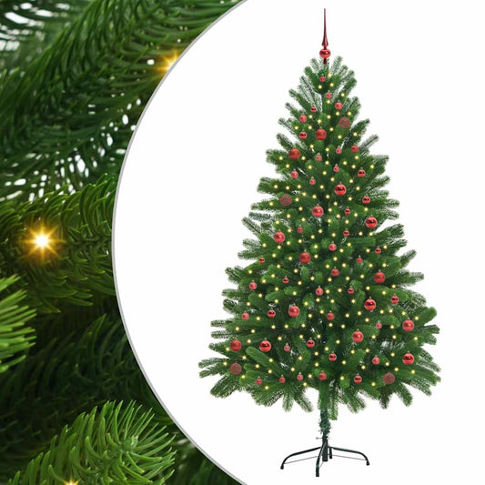 Albero di Natale con 300 LED e supporto, verde, 210 cm, PE