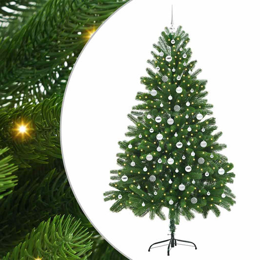 Albero di Natale con 300 LED e supporto, verde, 210 cm, PE