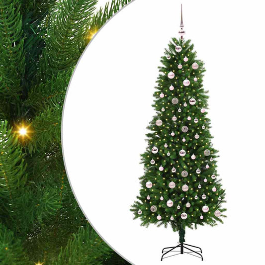 Albero di Natale con 300 LED e supporto, verde, 240 cm, PE