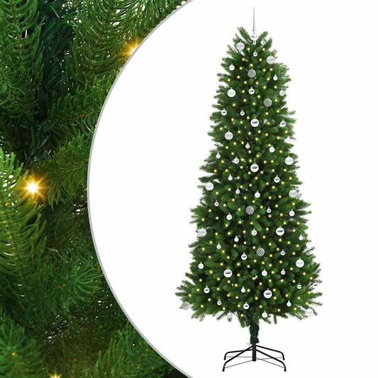Albero di Natale con 300 LED e supporto, verde, 240 cm, PE
