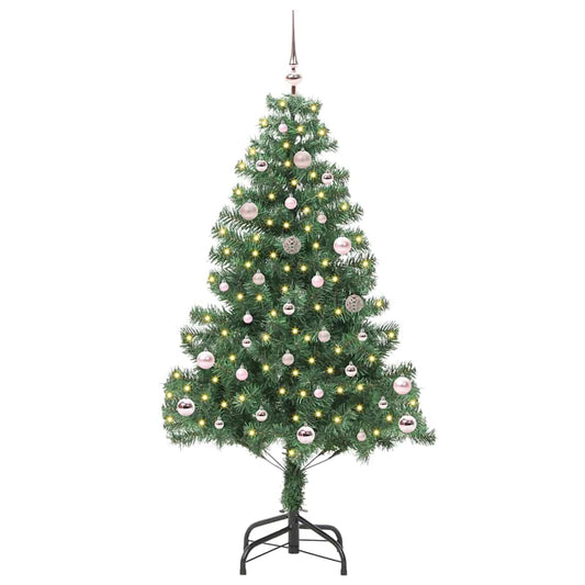 Weihnachtsbaum mit 150 LEDs mit Ständer Grün 150 cm PVC