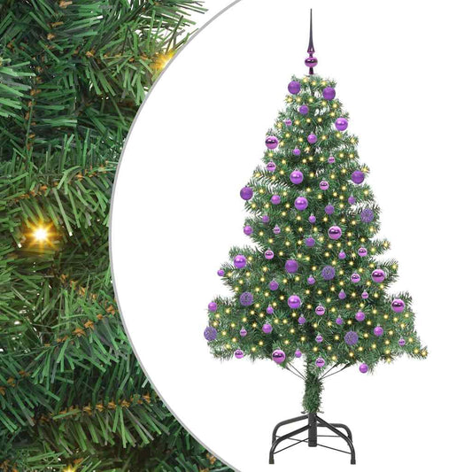 Albero di Natale con 300 LED e supporto, verde, 180 cm, PVC