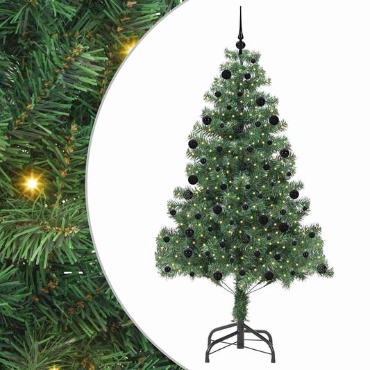 Albero di Natale con 300 LED e supporto, verde, 210 cm, PVC