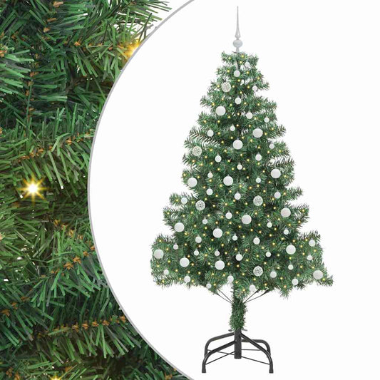 Weihnachtsbaum mit 300 LEDs mit Ständer Grün 210 cm PVC