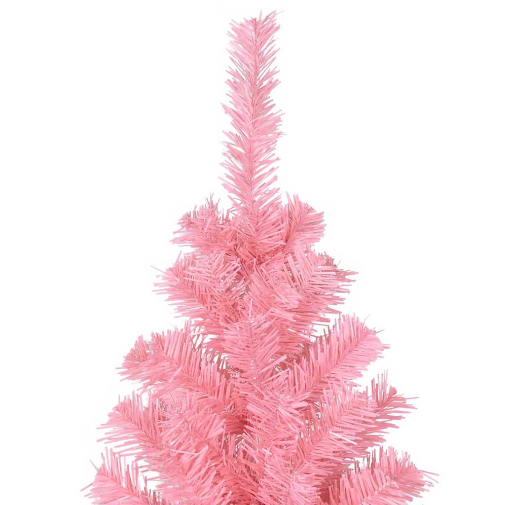 Albero di Natale con 300 LED e supporto, rosa, 210 cm, PVC