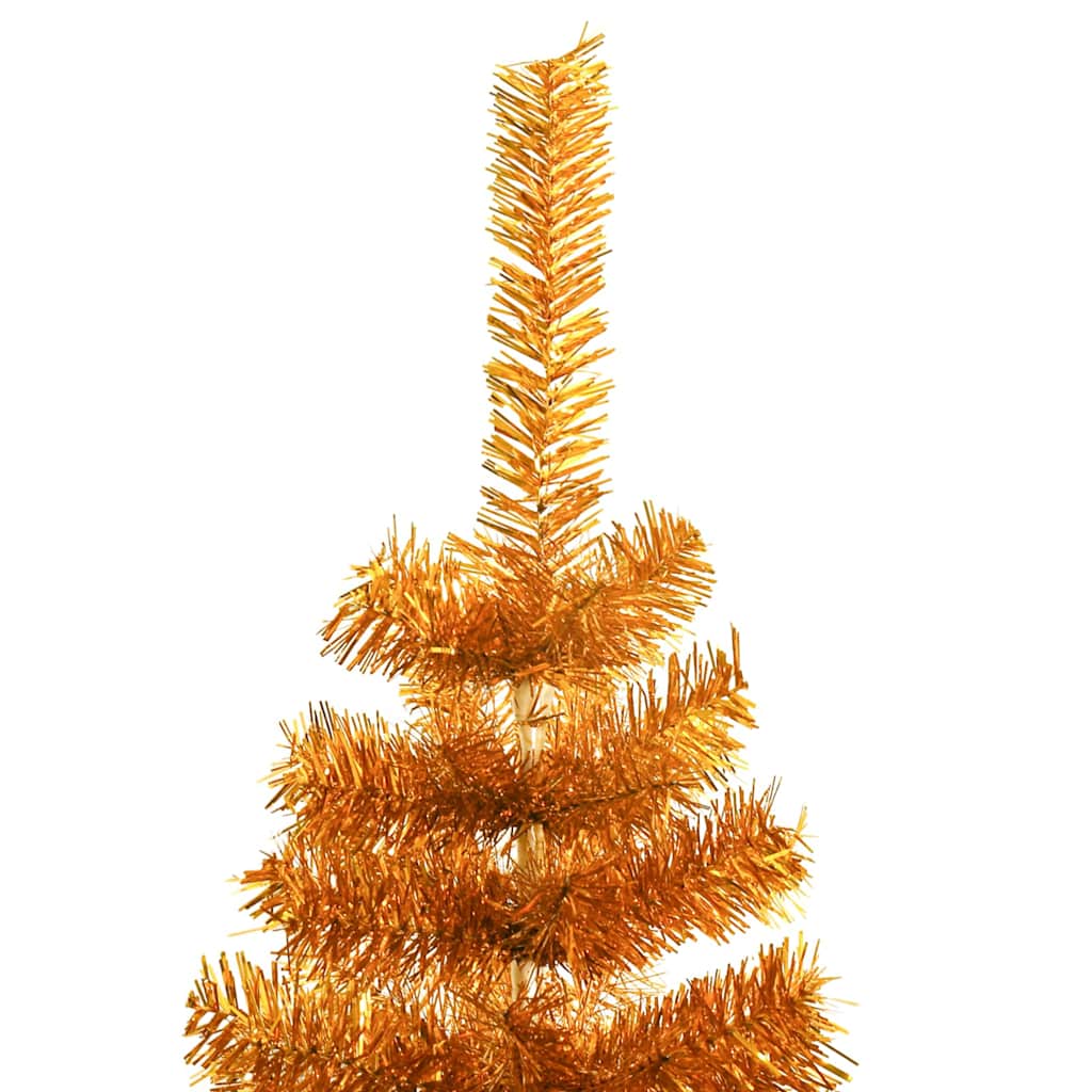 Weihnachtsbaum mit 150 LEDs mit Ständer Gold 150 cm PET