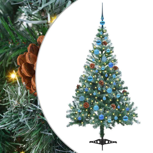 Künstlicher Weihnachtsbaum Grün 150 cm PVC und Stahl
