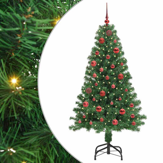 Künstlicher Weihnachtsbaum mit 150 LEDs mit Ständer Grün 150 cm