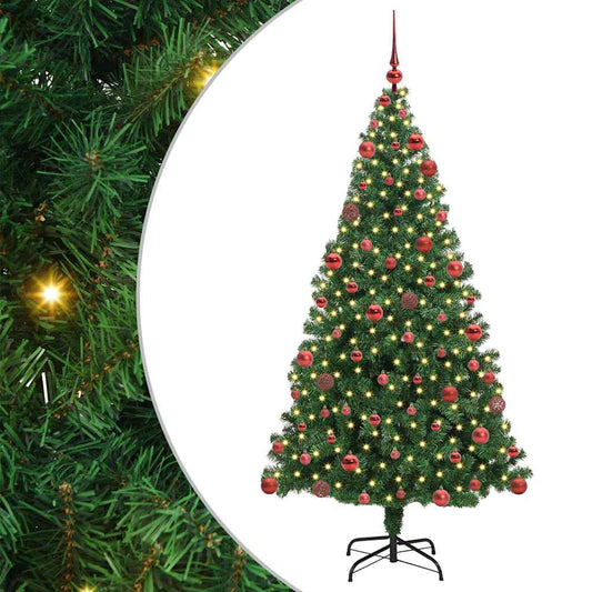 Künstlicher Weihnachtsbaum mit 300 LEDs mit Ständer Grün 180 cm
