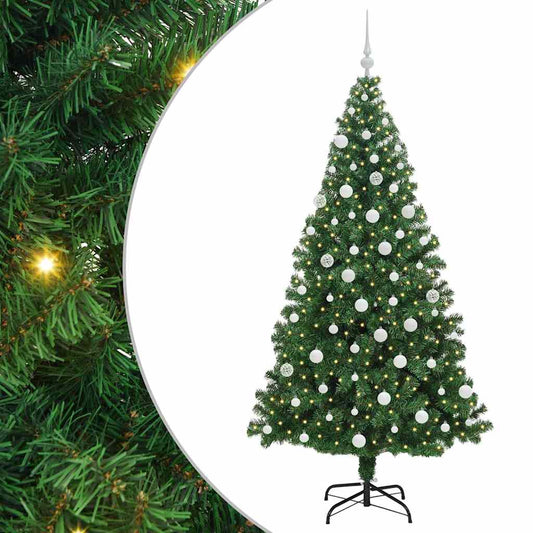 Künstlicher Weihnachtsbaum mit 300 LEDs mit Ständer Grün 180 cm