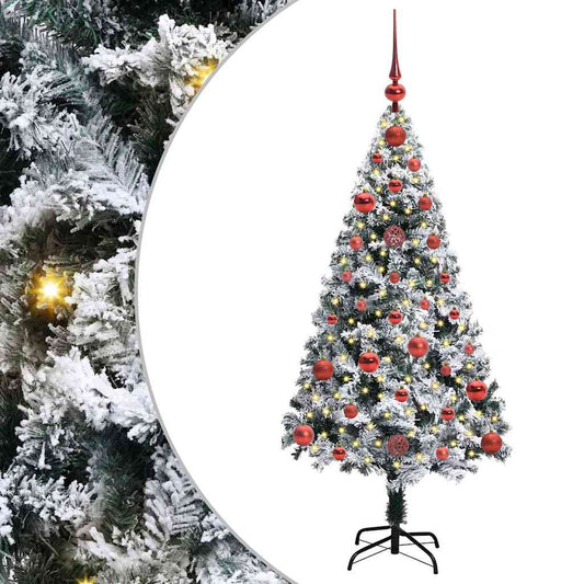 Künstlicher Weihnachtsbaum mit 150 LEDs mit Ständer Weiß 120 cm