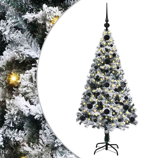 Künstlicher Weihnachtsbaum mit 150 LEDs mit Ständer Weiß 120 cm