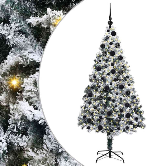 Künstlicher Weihnachtsbaum mit 300 LEDs mit Ständer Weiß 180 cm