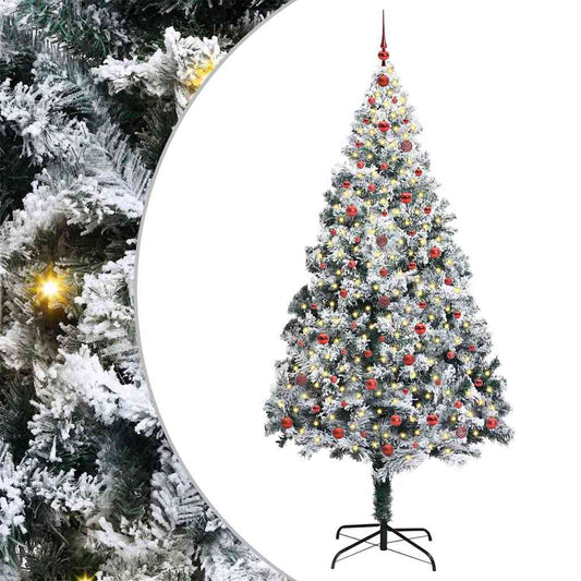 Künstlicher Weihnachtsbaum mit 300 LEDs mit Ständer Weiß 240 cm