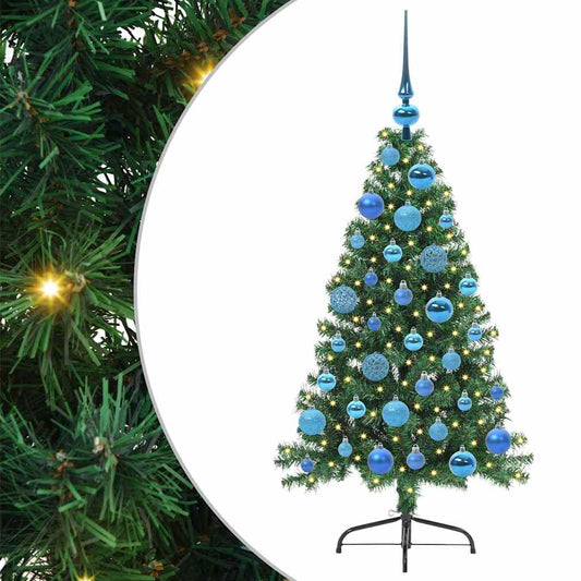 Künstlicher vorbeleuchteter Weihnachtsbaum Grün 120 cm PVC