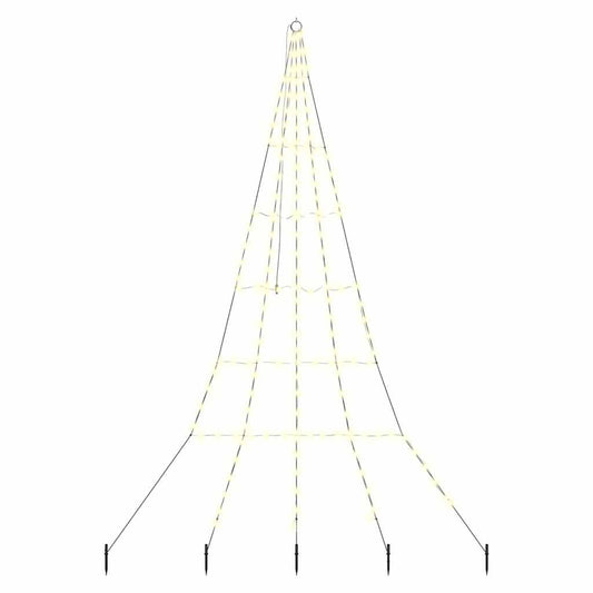 LED Weihnachtsbaum mit Erdspießen Warmes Weiß 306 cm Metall
