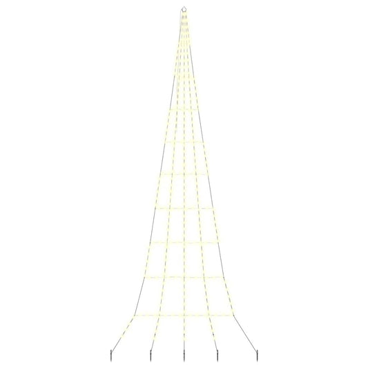 LED Weihnachtsbaum mit Erdspießen Warmes Weiß 511 cm Metall