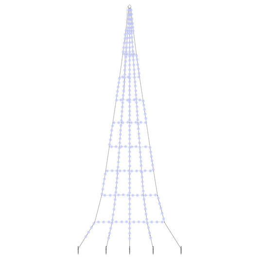 LED Weihnachtsbaum mit Erdspießen Blau 511 cm Metall