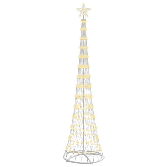 Albero di Natale a LED, bianco caldo, 70 x 70 x 250 cm, metallo