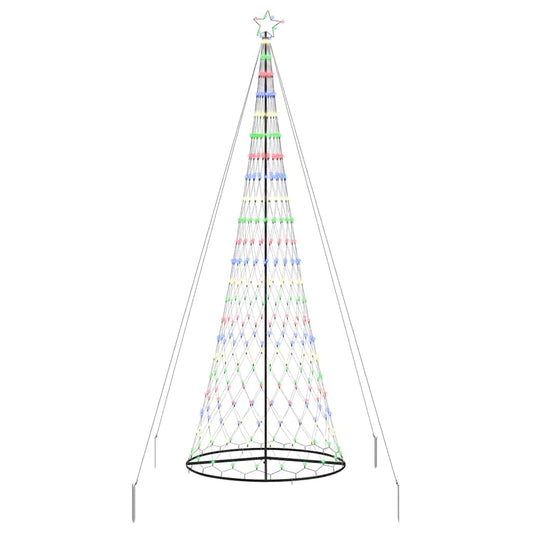 Albero di Natale a LED, multicolore, 138,5 x 138,5 x 399 cm, metallo
