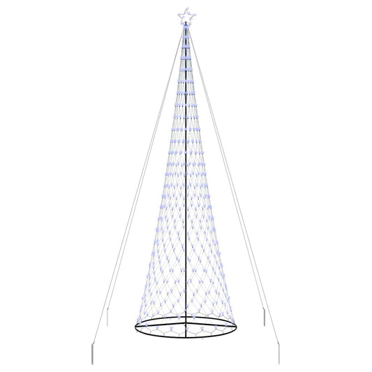Albero di Natale a LED con 550 LED, blu, 160 x 160 x 500 cm, metallo