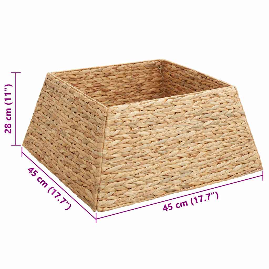 Collare per albero di Natale, marrone, 60 x 60 x 28 cm, giacinto d'acqua